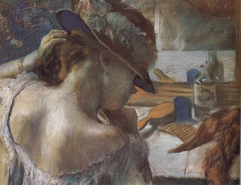 Edgar Degas In the front of mirror Norge oil painting art